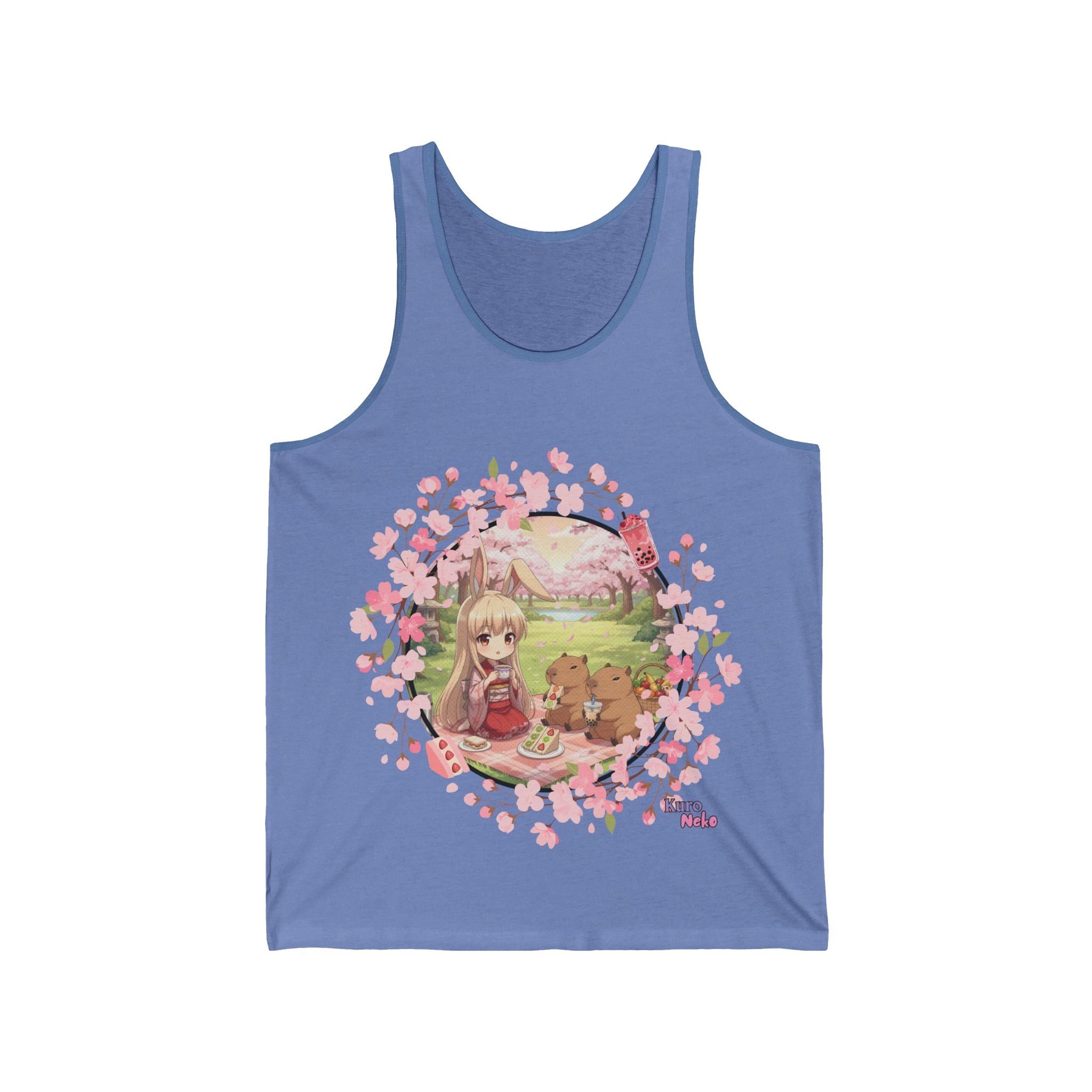 Camiseta sin mangas Anime HARU Chibi Muse Picnic y Kimono