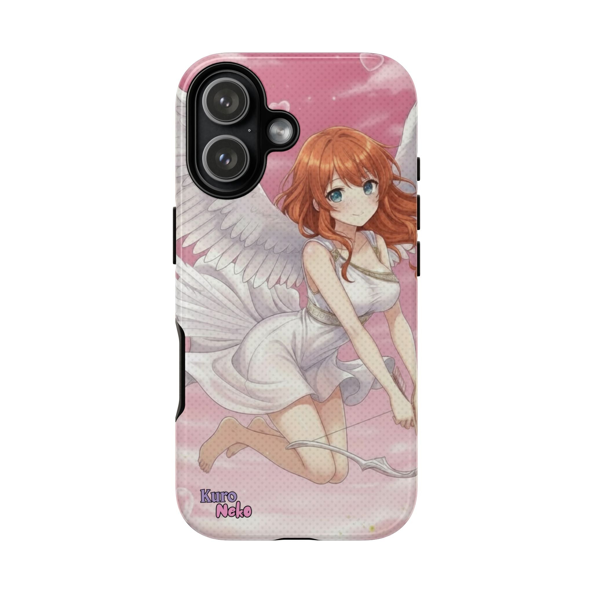 Coque Téléphone Anime AIKO Muse Cygne & Douceur Pastel avec personnage kemonomimi et oreilles d'animaux, Kuro Neko Shop.