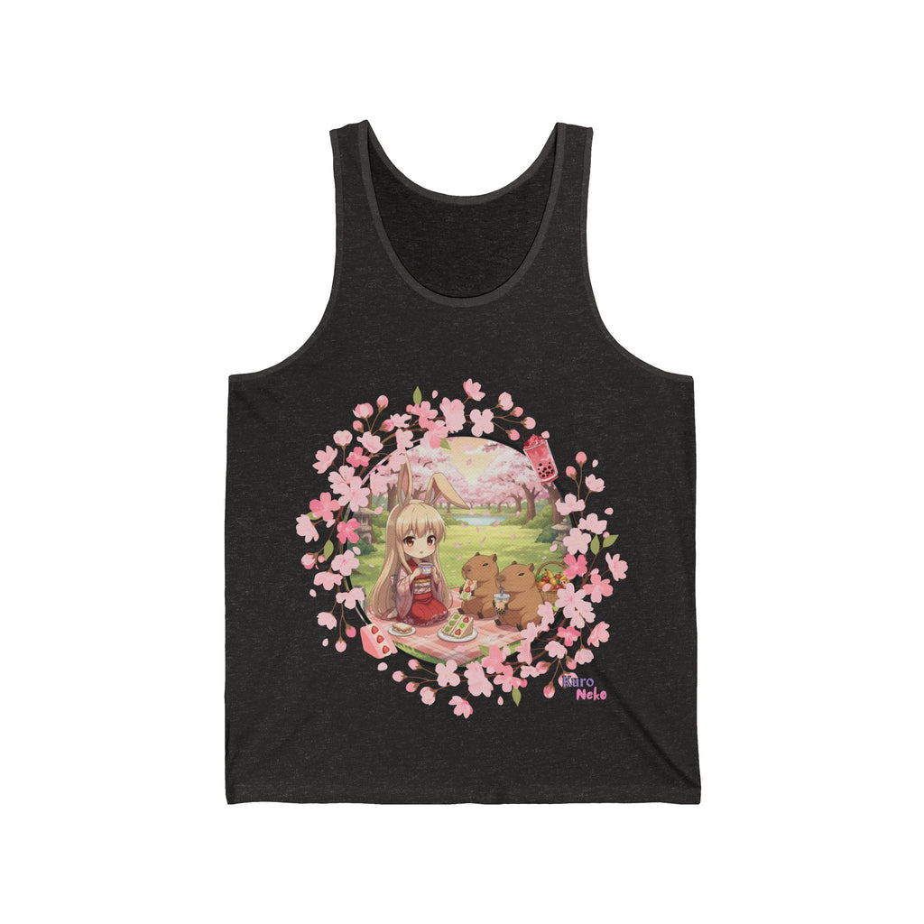 Camiseta sin mangas Anime HARU Chibi Muse Picnic y Kimono