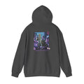Sweat à capuche Anime HANKO avec motif cyberpunk et chatte kemonomimi, slogan 'FREE AS HANKO'.