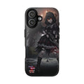 Anime Phone Case – Mad as Yoru Crow Waifu Kemonomimi featuring a gothic design with a demon hunter and dark elements.
