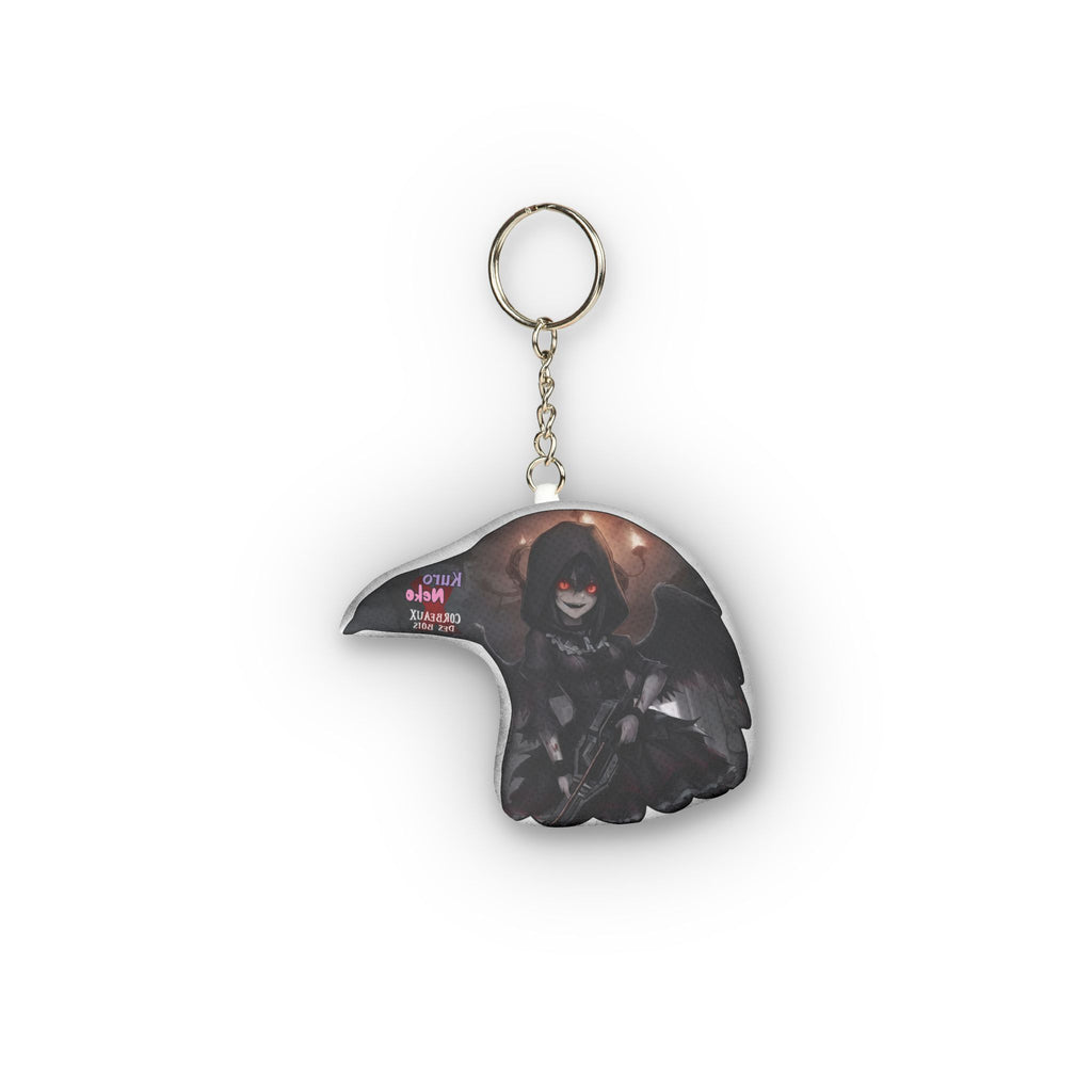 Porte-clés peluche Anime YORU représentant un personnage gothique, pratique pour les clés et sacs.