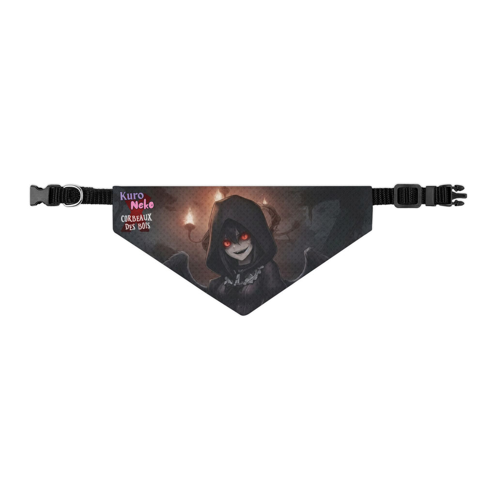 Collier bandana chat & chien Anime YORU, design Kuro Neko avec personnage mystérieux et ambiance sombre