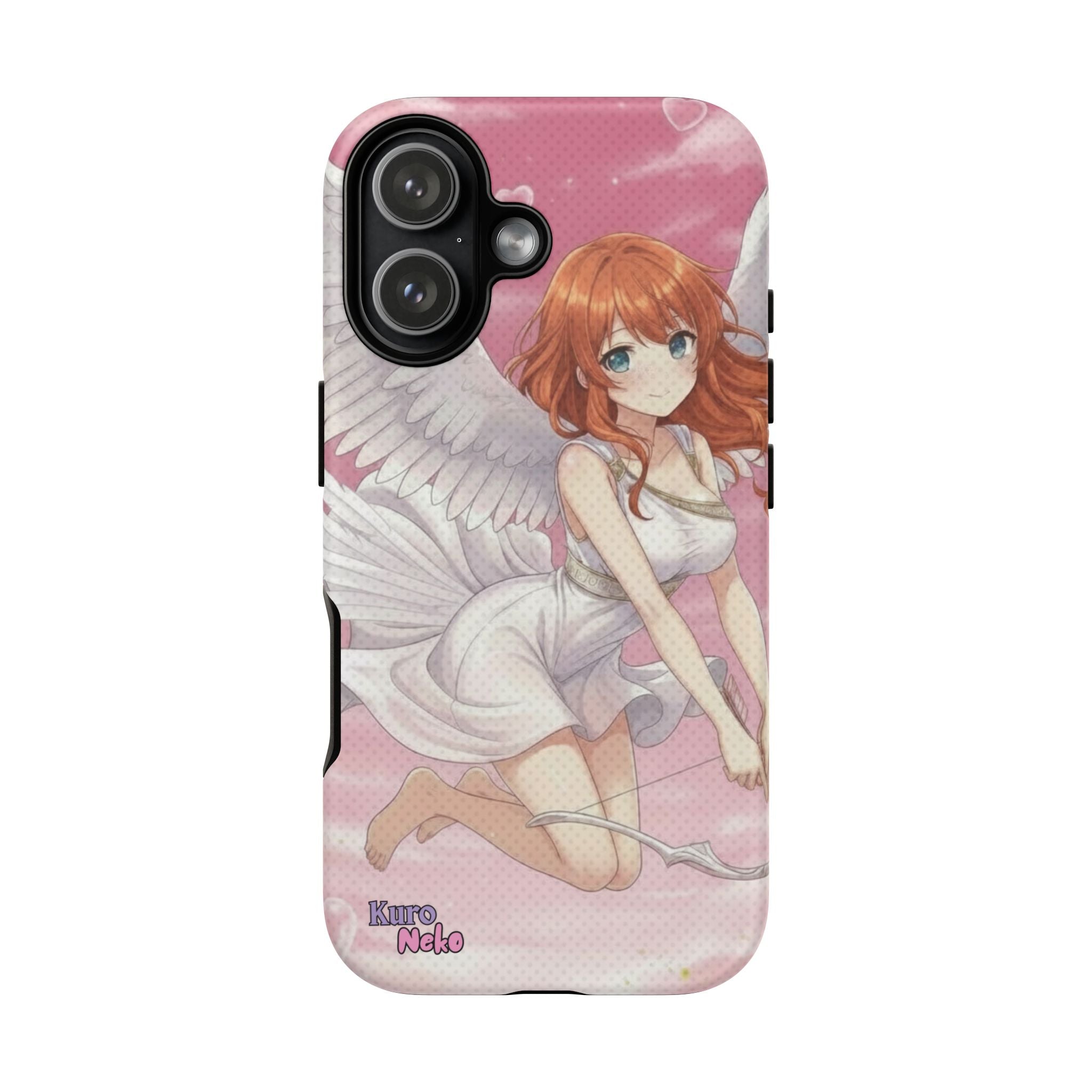 Coque Téléphone Anime AIKO Muse Cygne & Douceur Pastel avec personnage kemonomimi et oreilles d'animaux, Kuro Neko Shop.