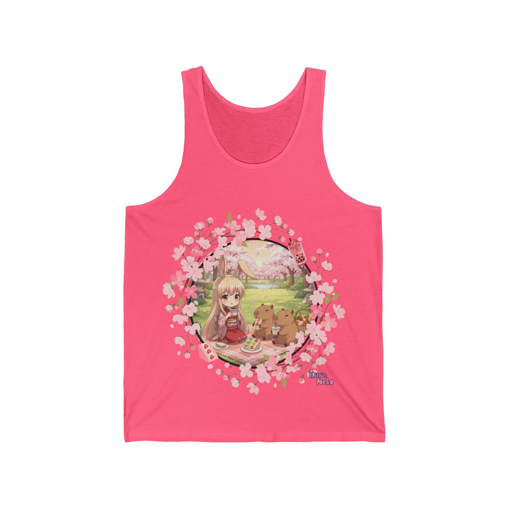 Camiseta sin mangas Anime HARU Chibi Muse Picnic y Kimono