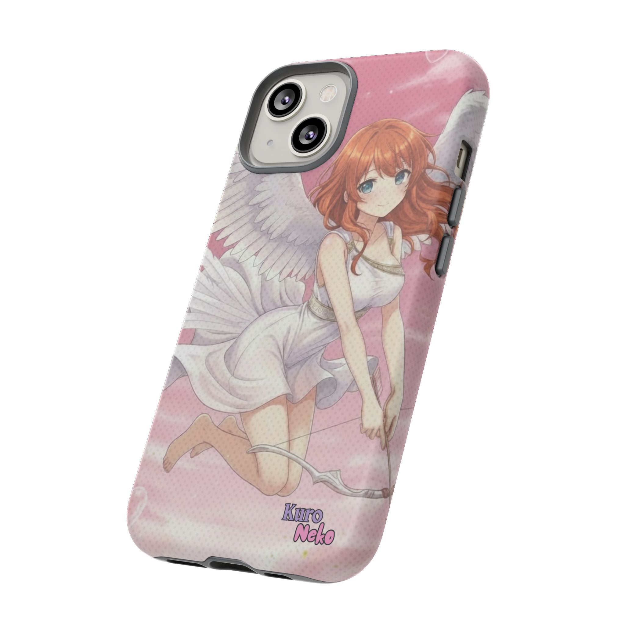 Coque Téléphone Anime AIKO Muse Cygne & Douceur Pastel avec personnage aux oreilles d'animaux, design tendre et pastel, Kuro Neko Shop.
