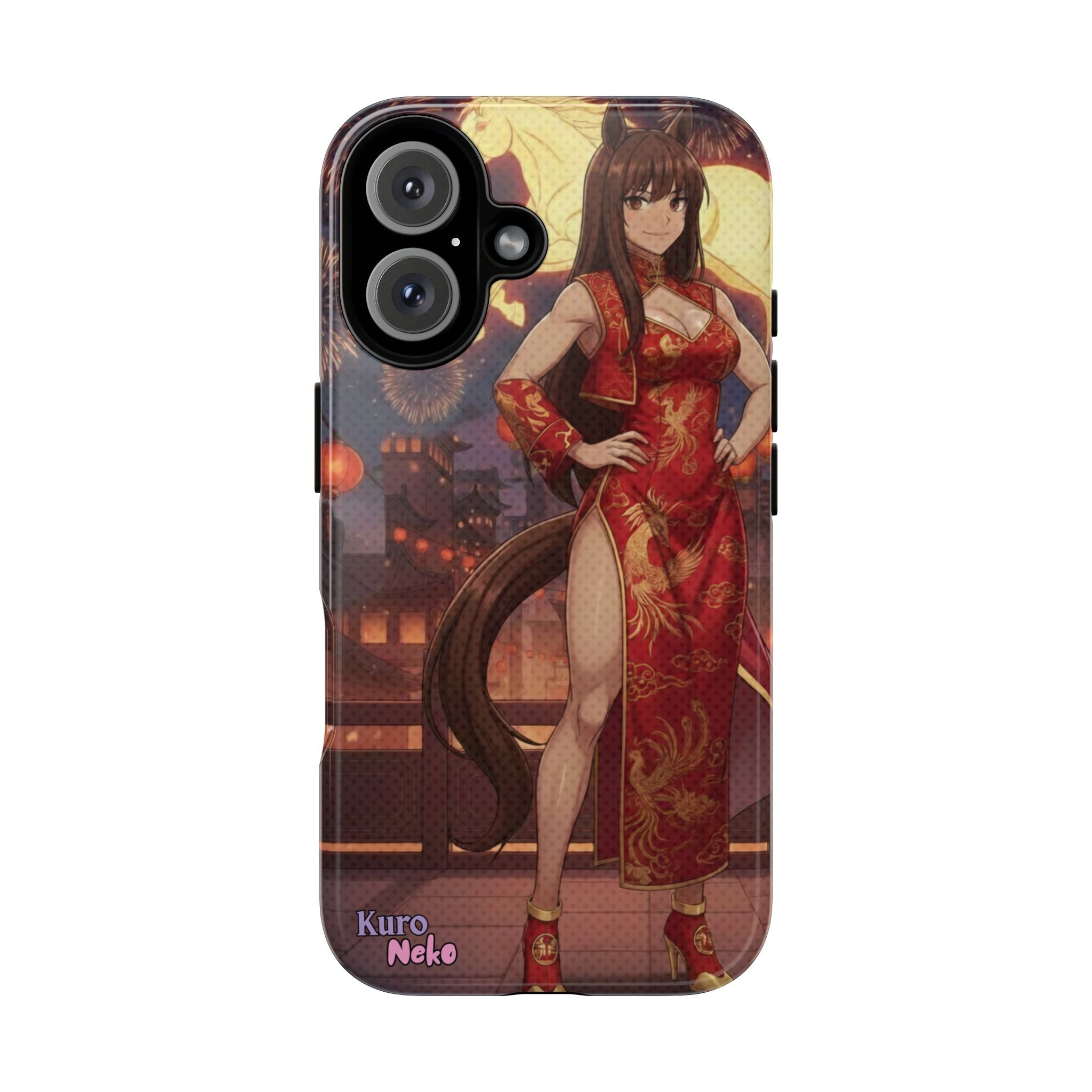 Coque téléphone AKARI waifu cheval Année du Cheval 2026 zodiaque chinois iPhone Samsung protection double couche
