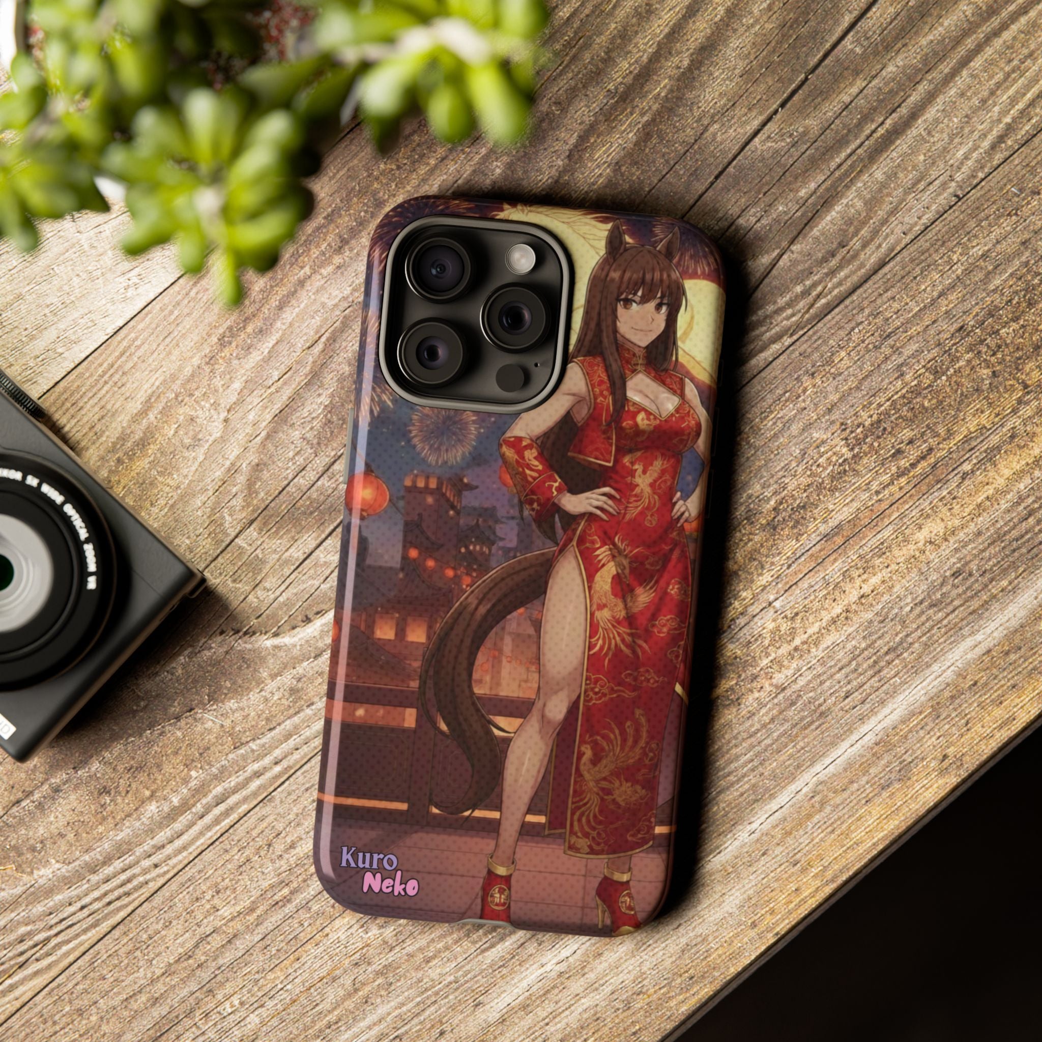 Coque téléphone AKARI waifu cheval Année du Cheval 2026 zodiaque chinois iPhone Samsung protection double couche