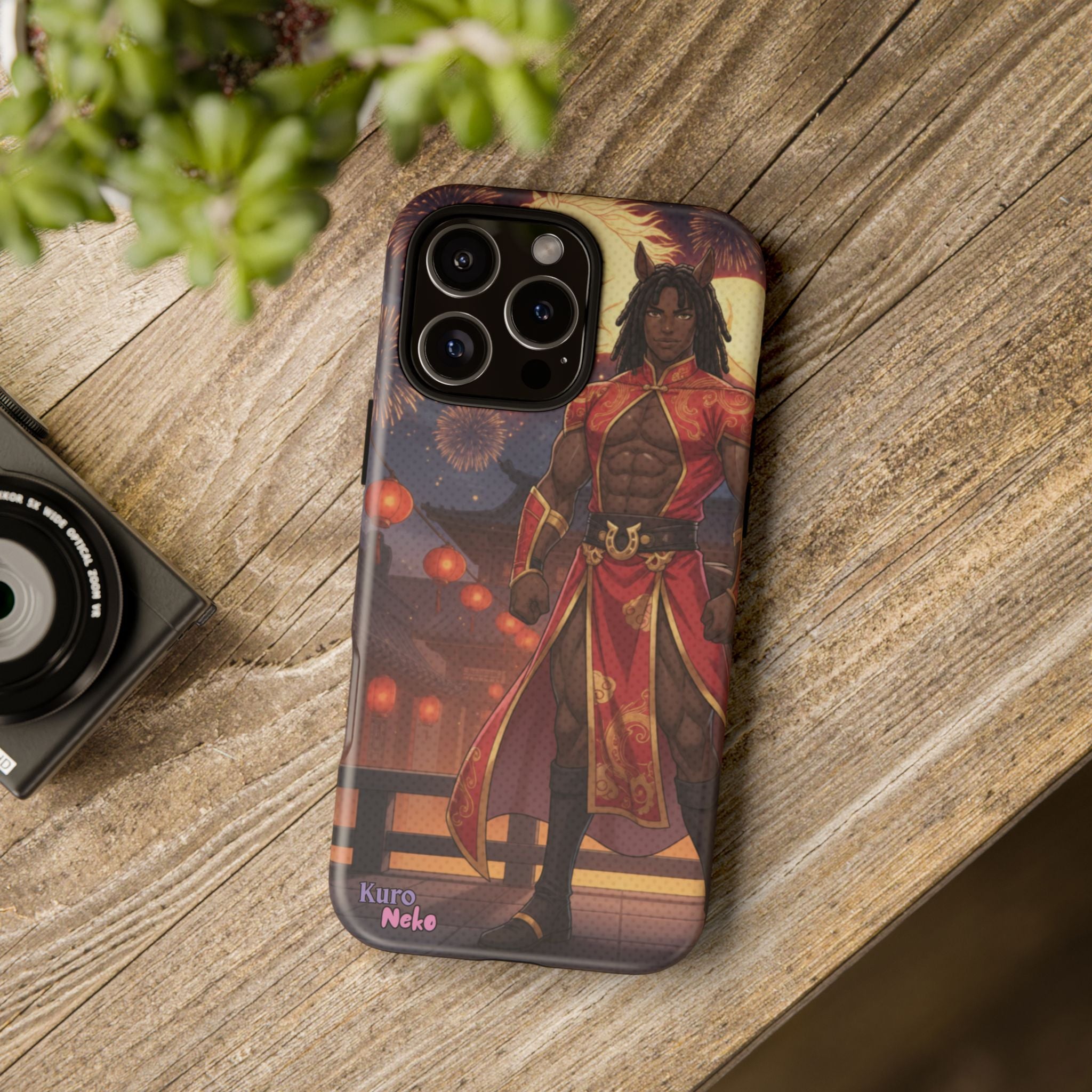 Coque RYO husbando cheval zodiaque en main utilisation quotidienne iPhone Samsung
Coque téléphone anime RYO sur table protection premium design Année du Cheval
