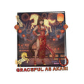 Sticker Die-Cut Anime AKARI représentant Akari en tenue traditionnelle avec une ambiance festive.