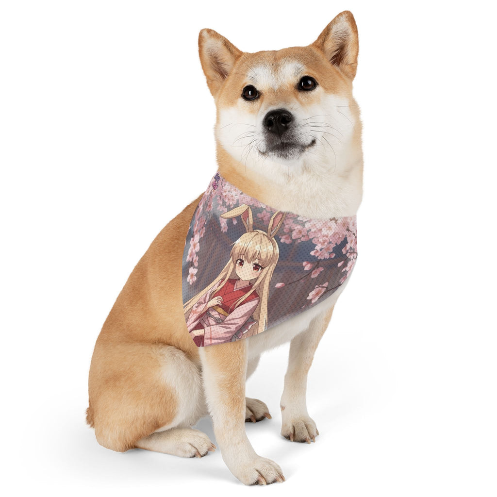 Collier bandana chat & chien Anime HARU sur un chien en train de poser avec style.