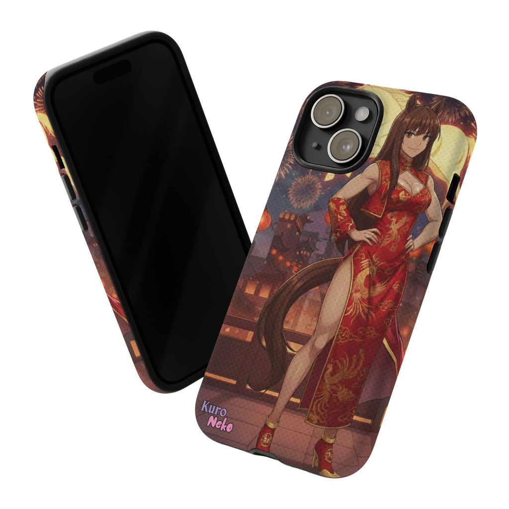 Coque téléphone AKARI waifu cheval Année du Cheval 2026 zodiaque chinois iPhone Samsung protection double couche
