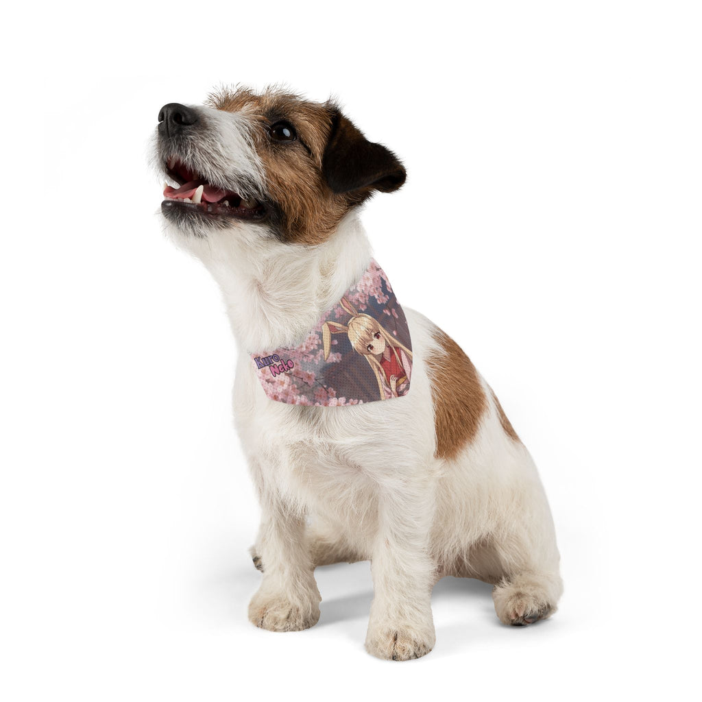 Collier bandana chat & chien Anime HARU Douceur Lapin & Style Kawaii sur un chien avec un design kawaii, Kuro Neko Shop.