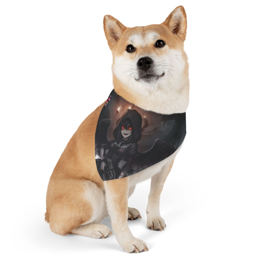 Collier bandana chat & chien Anime YORU sur un chien Shiba Inu portant un design d'anime sombre.