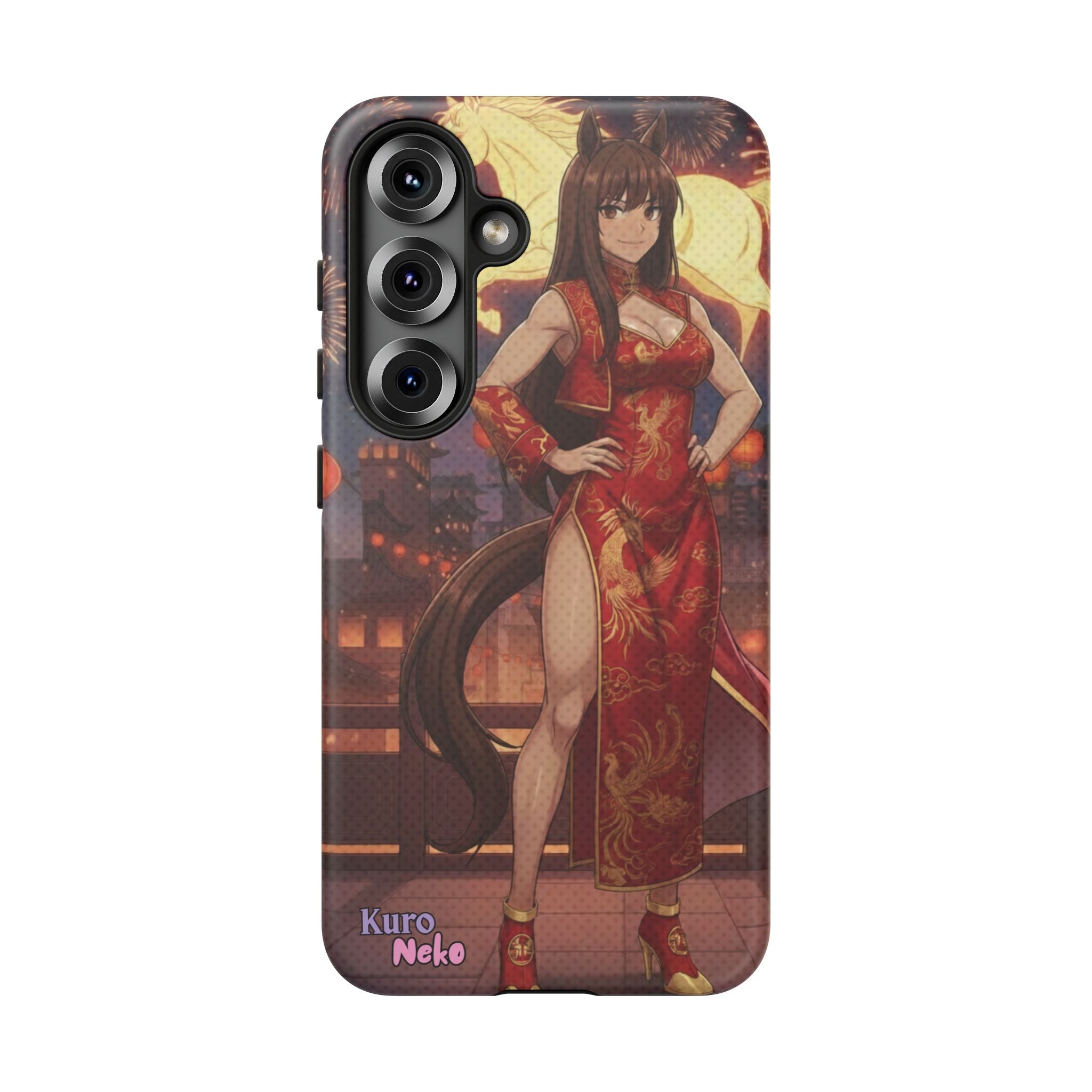Coque téléphone AKARI waifu cheval Année du Cheval 2026 zodiaque chinois iPhone Samsung protection double couche
