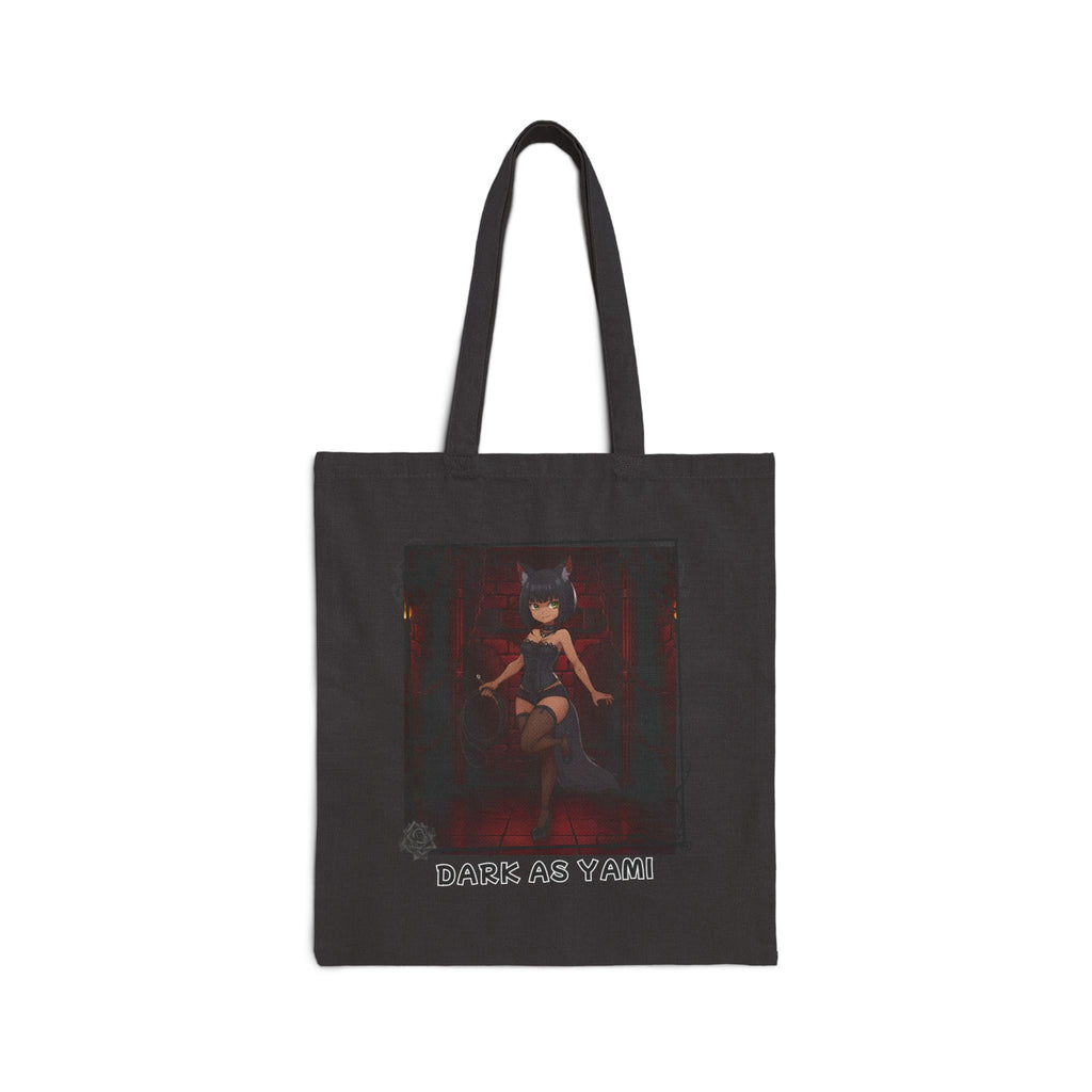 Tote bag Anime YAMI louve dominatrice - Dark as Yami, toile de coton 400 g/m², design sombre en avant