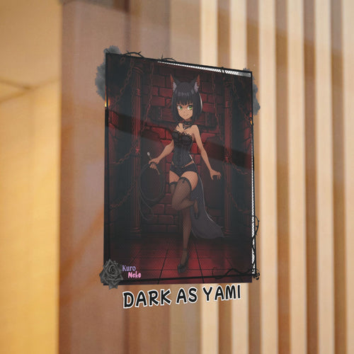 Anime Die-Cut Sticker – Dark as Yami Wolf Waifu Kemonomimi