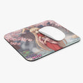 Tapis de souris Anime HARU avec design de lapine sous des cerisiers en fleurs.