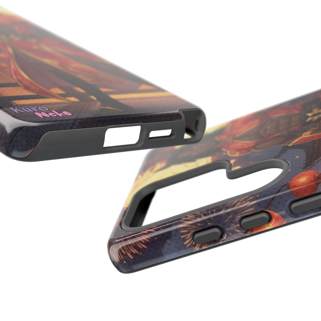 Coque RYO husbando Année du Cheval finition brillante couleurs rouge or iPhone Samsung