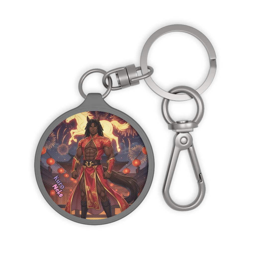 Porte-clés Anime RYO représentant RYO, Gardien Céleste avec style royal et aura noble.