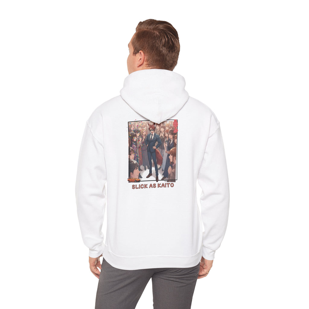Hoodie blanc avec impression anime husbando KAITO Fox Boy Business Man costume success story womanizer chic