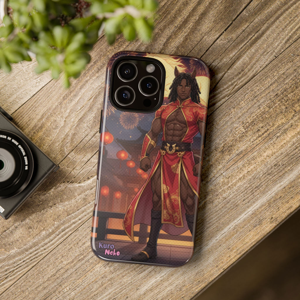 Coque RYO husbando cheval zodiaque en main utilisation quotidienne iPhone Samsung
Coque téléphone anime RYO sur table protection premium design Année du Cheval
