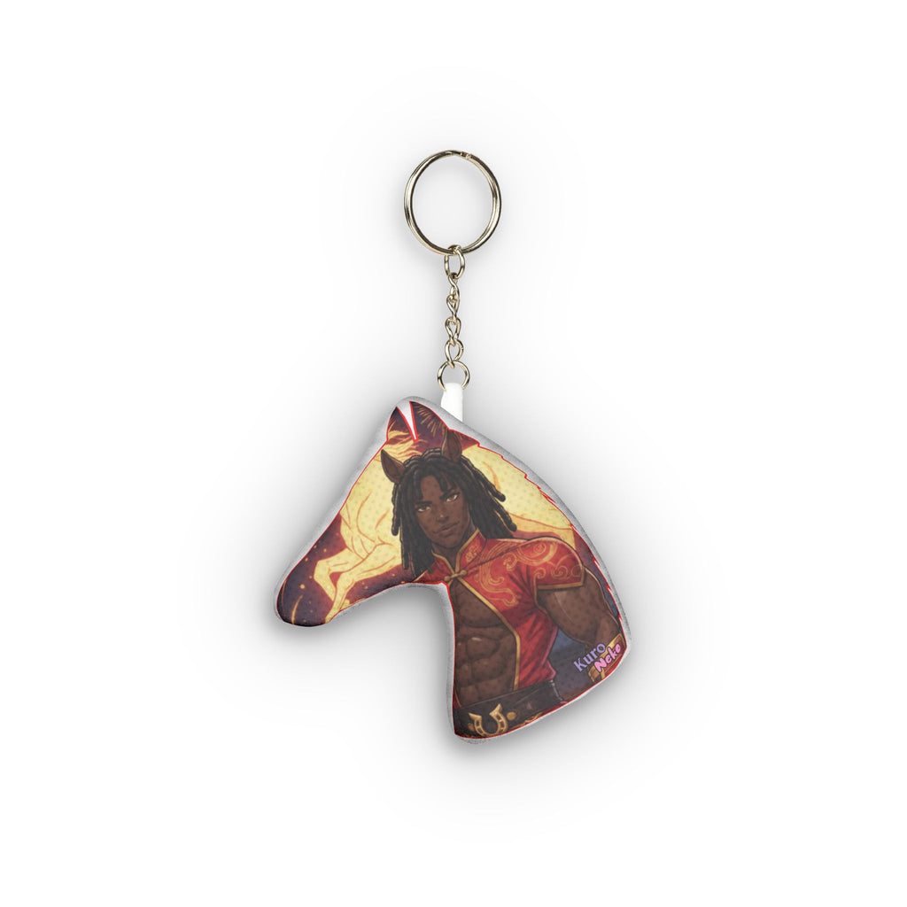 Porte-clés Peluche Anime RYO en forme de cheval, représentant l'icône du Zodiaque Cheval.