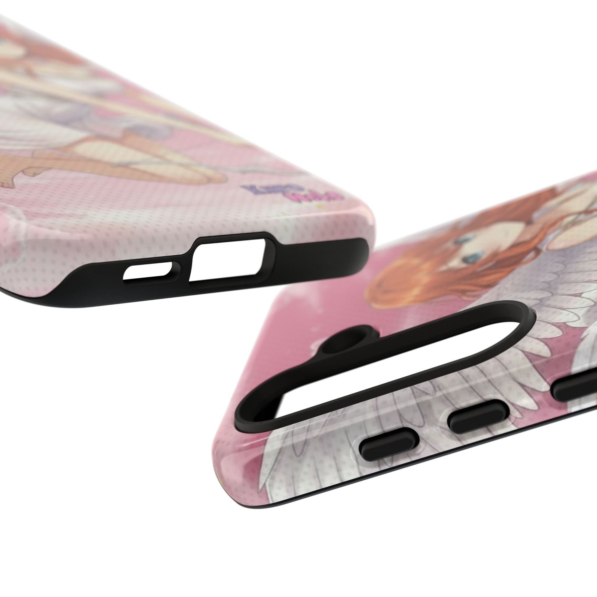 Coque Téléphone Anime AIKO Muse Cygne & Douceur Pastel avec oreilles d'animaux et design style anime, Kuro Neko Shop.