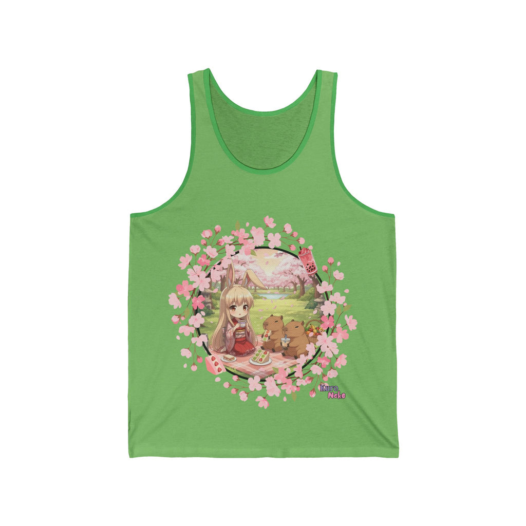 Camiseta sin mangas Anime HARU Chibi Muse Picnic y Kimono
