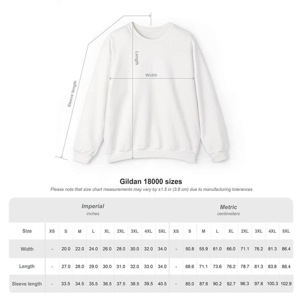 Sweatshirt col rond anime RYO husbando cheval Année du Cheval 2026 zodiaque chinois Gildan 18000
Guide des tailles