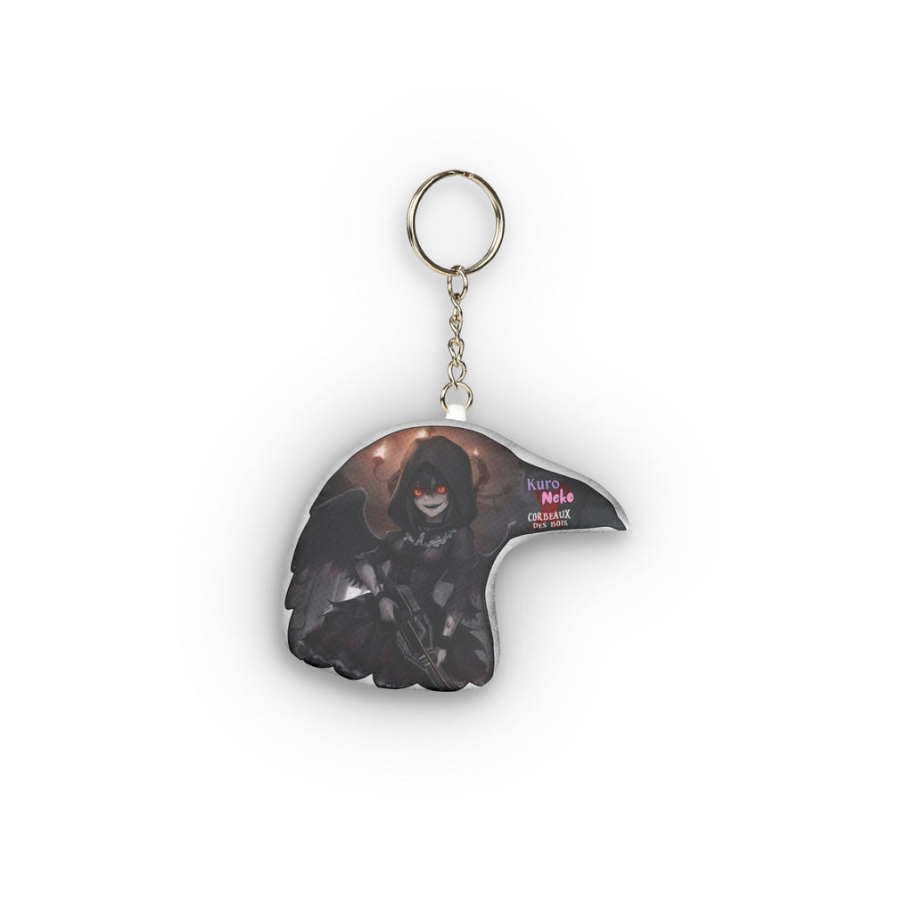 Porte-clés peluche Anime YORU représentant un personnage gothique et mystérieux, parfait pour vos clés ou sacs.