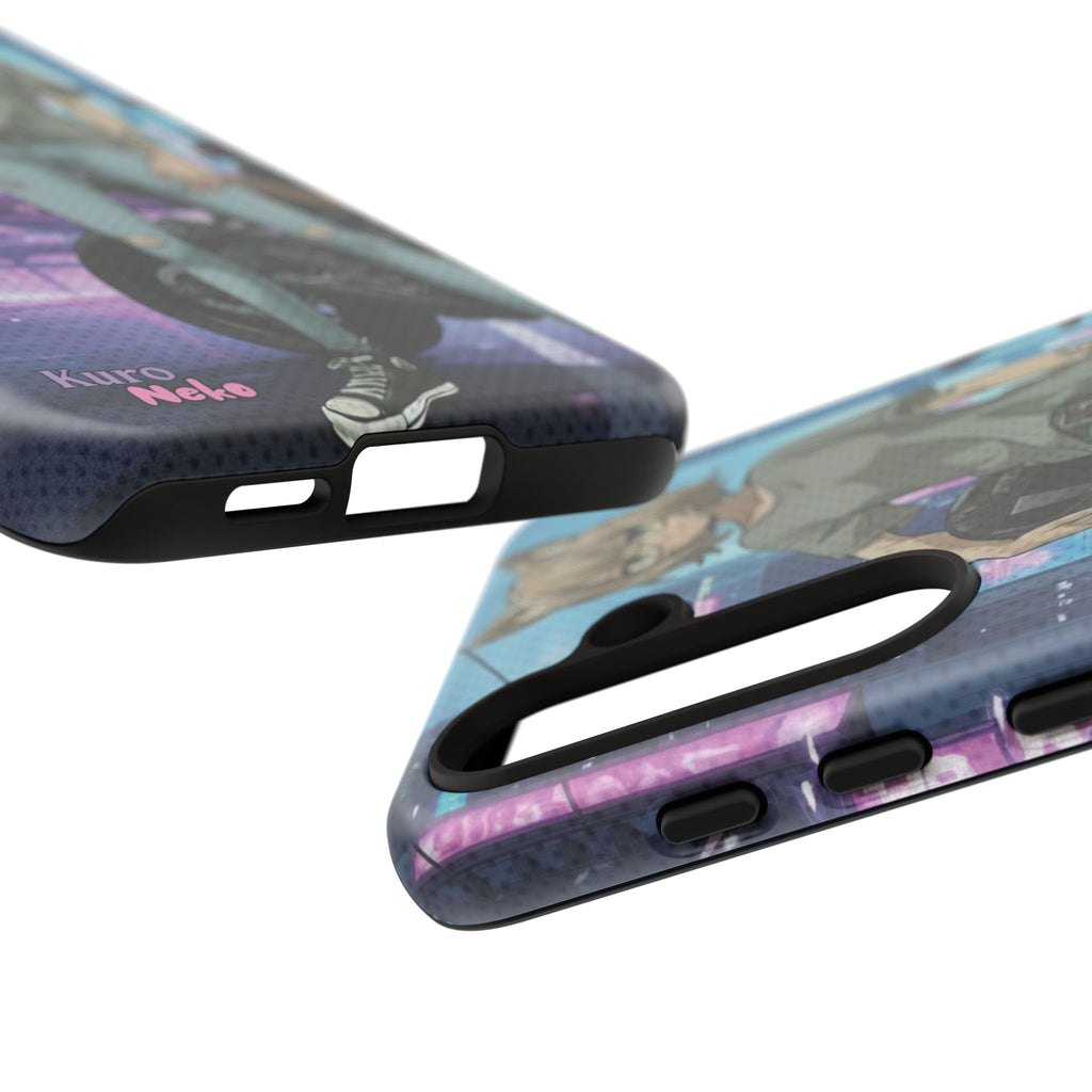 Coque téléphone Anime HANKO Style Cyberpunk & Chatte Rebelle