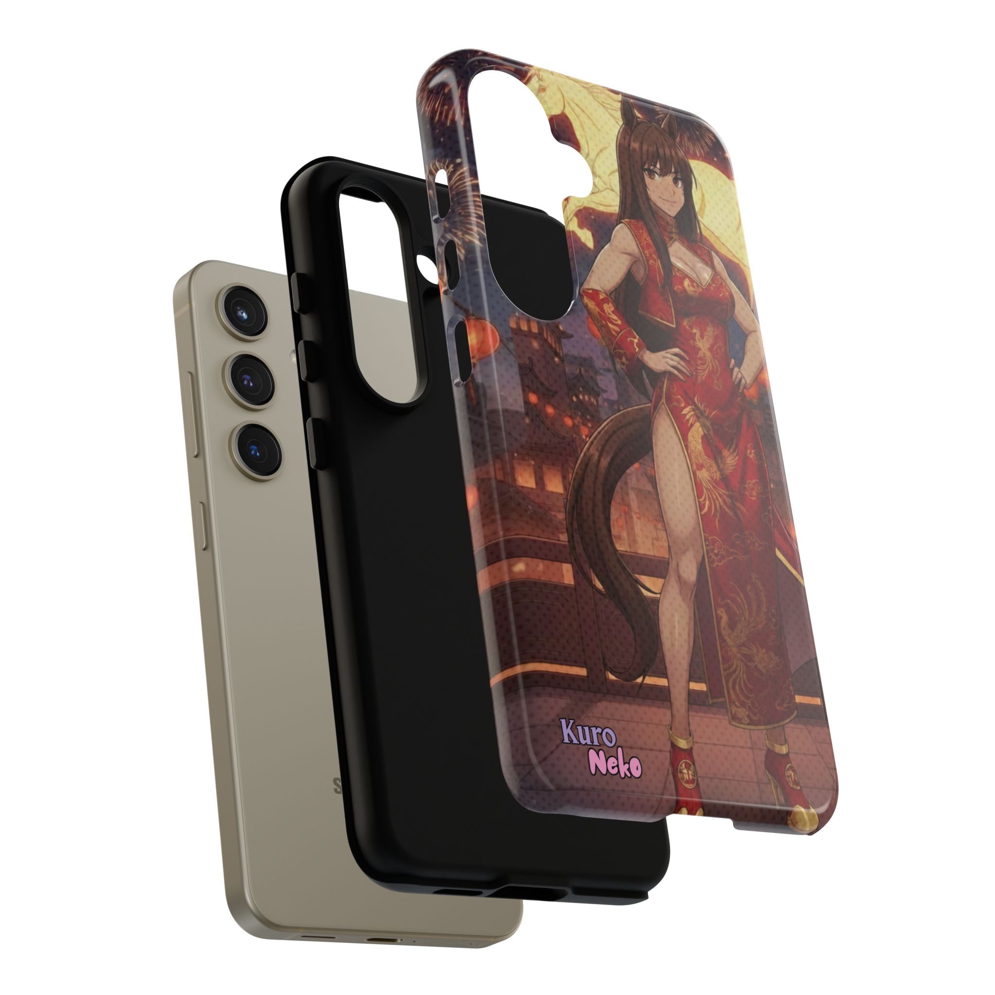 Coque téléphone AKARI waifu cheval Année du Cheval 2026 zodiaque chinois iPhone Samsung protection double couche
