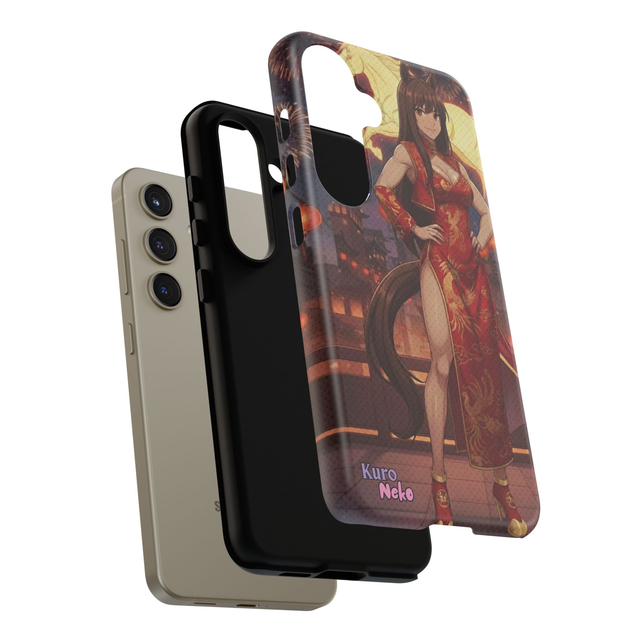Coque téléphone AKARI waifu cheval Année du Cheval 2026 zodiaque chinois iPhone Samsung protection double couche
