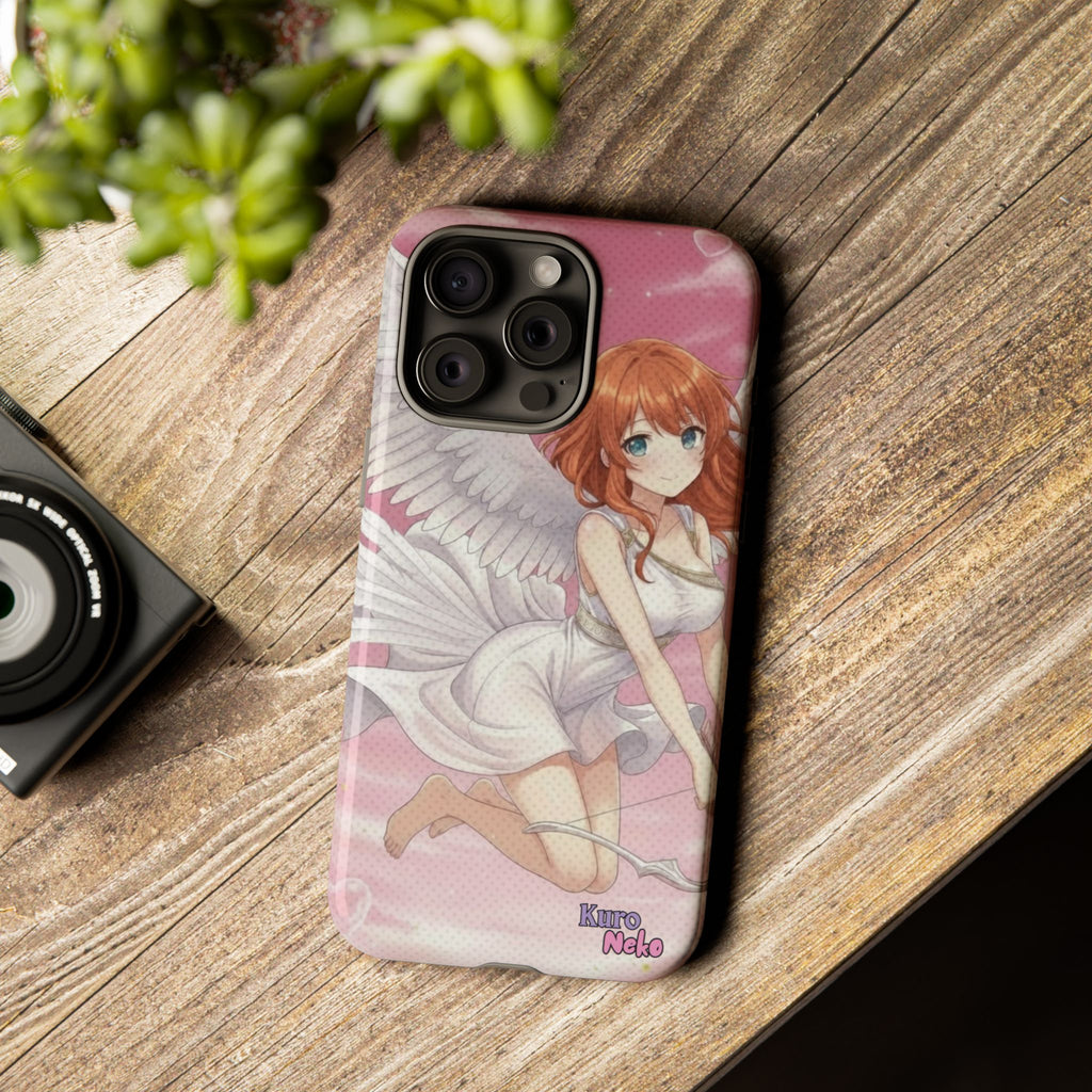 Coque Téléphone Anime AIKO Muse Cygne & Douceur Pastel avec personnage kemonomimi aux oreilles d'animaux, Kuro Neko Shop.