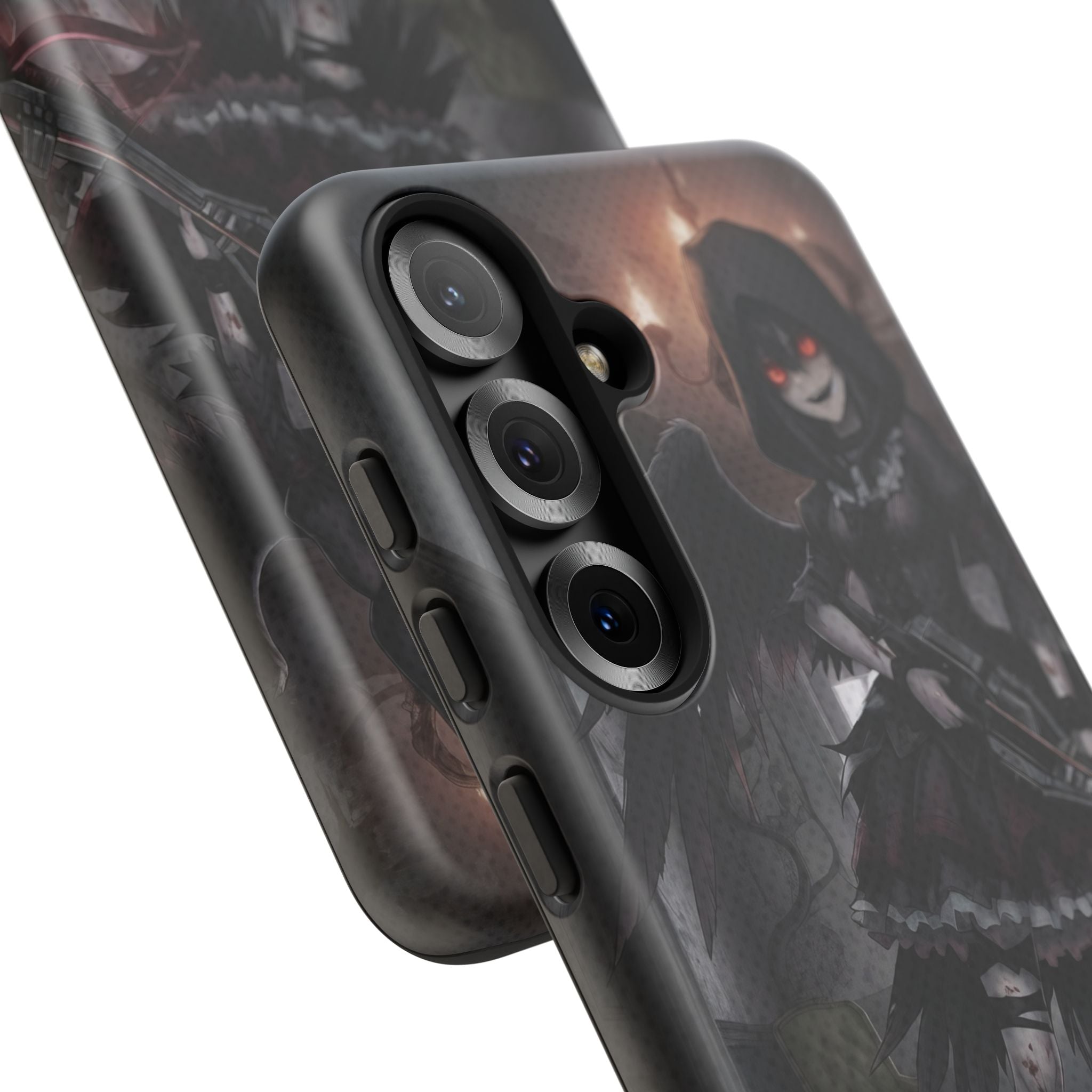 Anime Phone Case – Mad as Yoru Crow Waifu Kemonomimi design featuring dark gothic imagery and menacing eyes.
