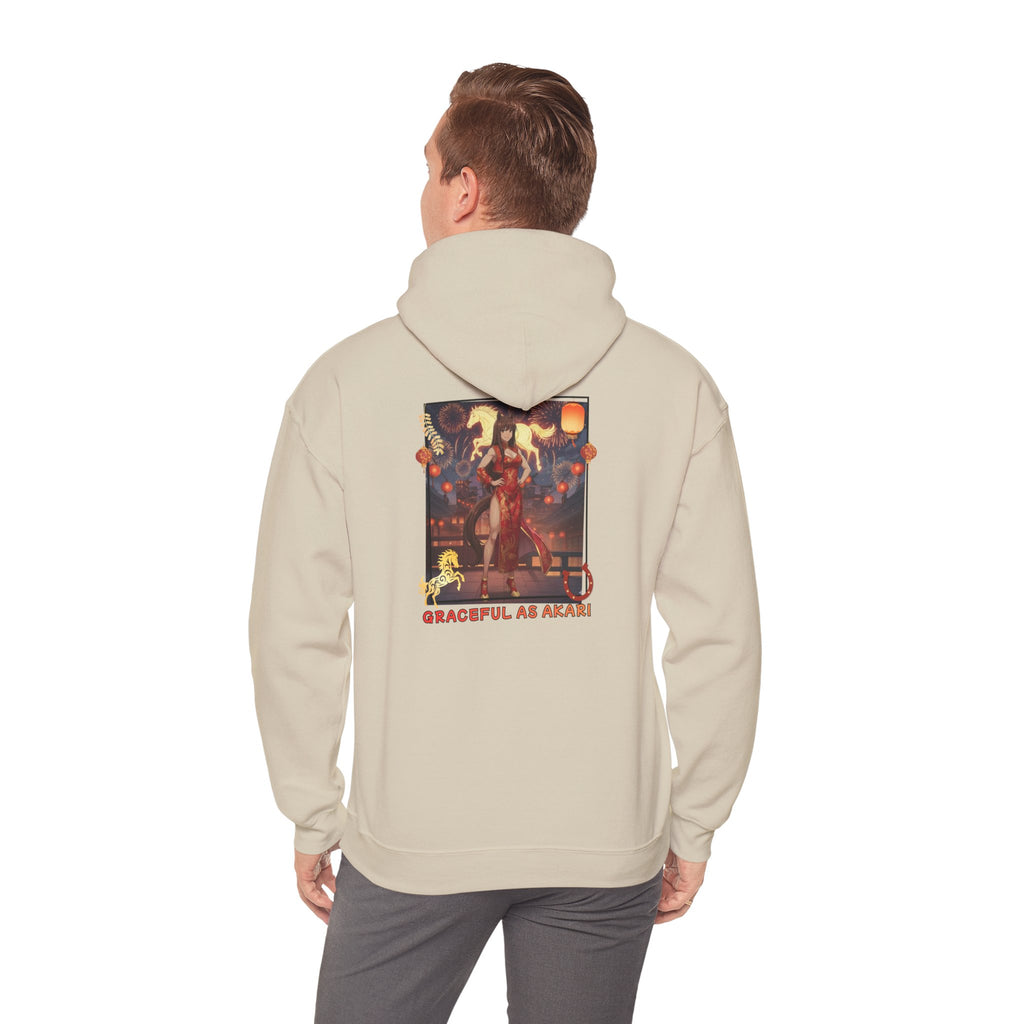 Sweat à capuche Anime AKARI Danse du Zodiaque & Style Cheval avec design kemonomimi et oreilles d'animaux, Kuro Neko Shop