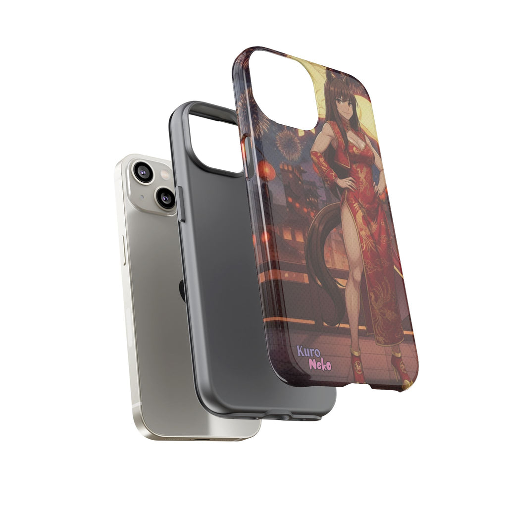 Coque téléphone AKARI waifu cheval Année du Cheval 2026 zodiaque chinois iPhone Samsung protection double couche

