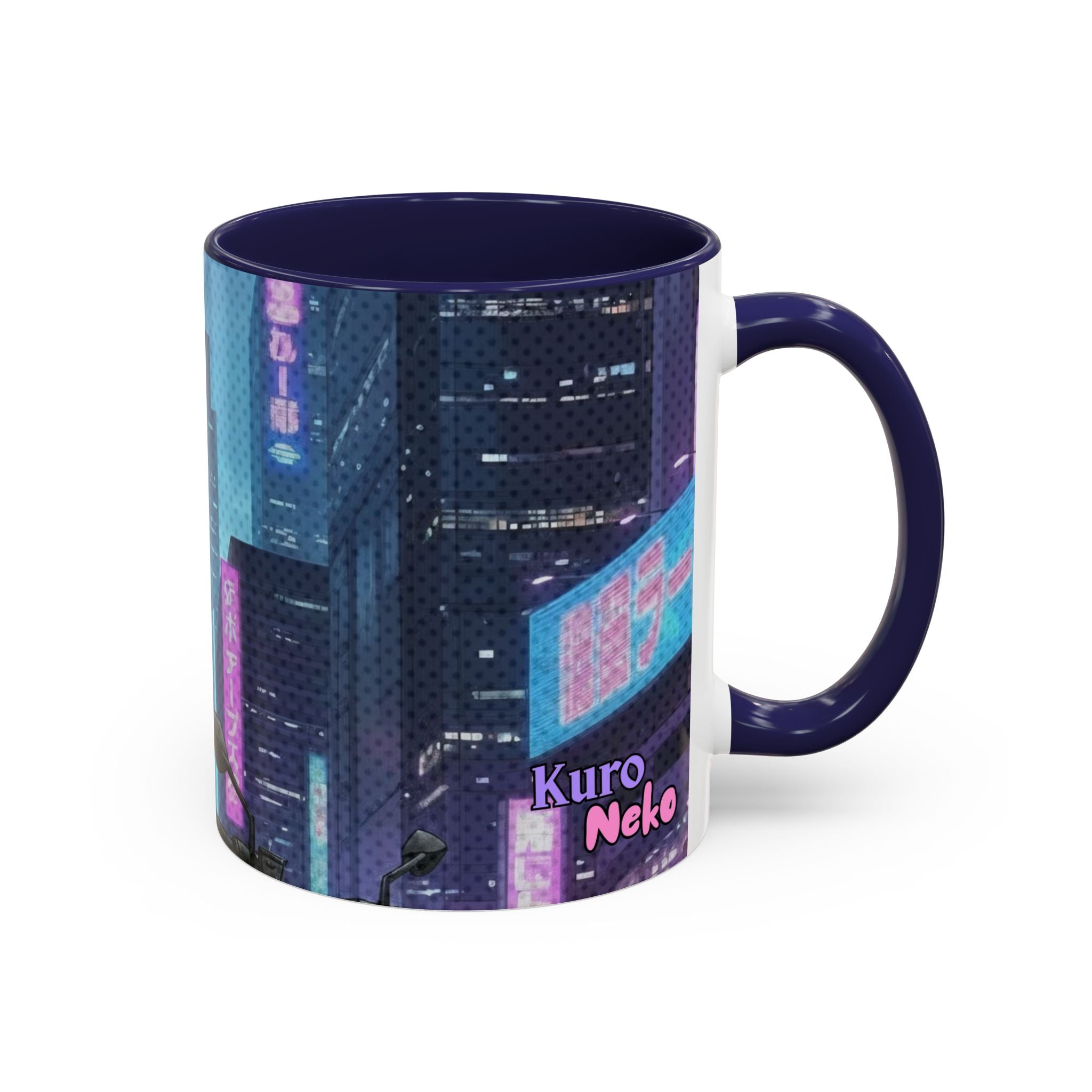 Mug Anime HANKO Style Cyberpunk & Chatte Rebelle