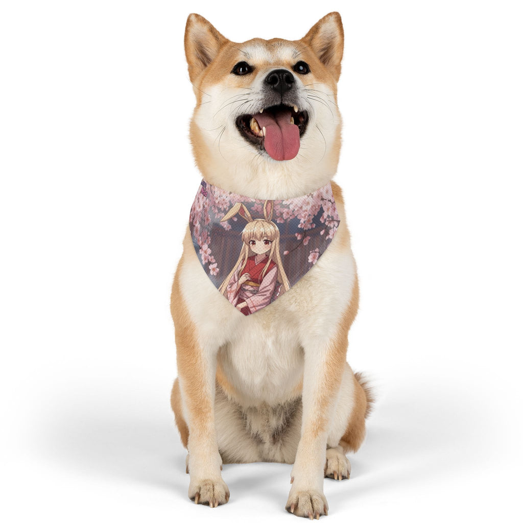 Collier bandana chat & chien Anime HARU Douceur Lapin & Style Kawaii, chien avec design kemonomimi, Kuro Neko Shop.