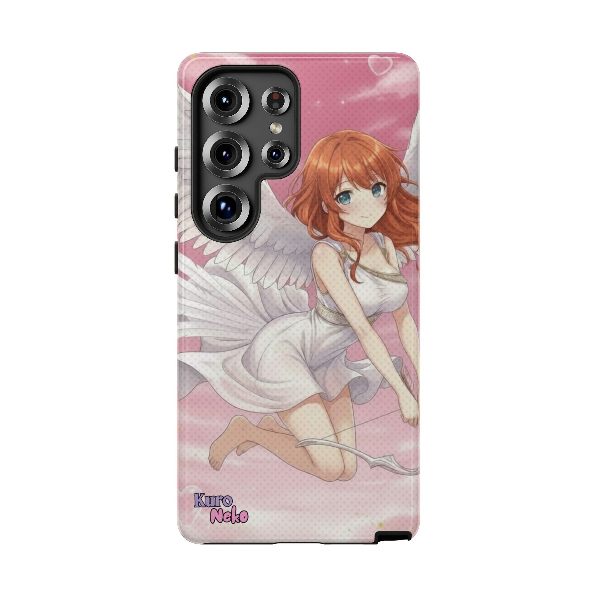 Coque Téléphone Anime AIKO Muse Cygne & Douceur Pastel avec modèle kemonomimi aux oreilles d'animaux, style anime. Kuro Neko Shop.