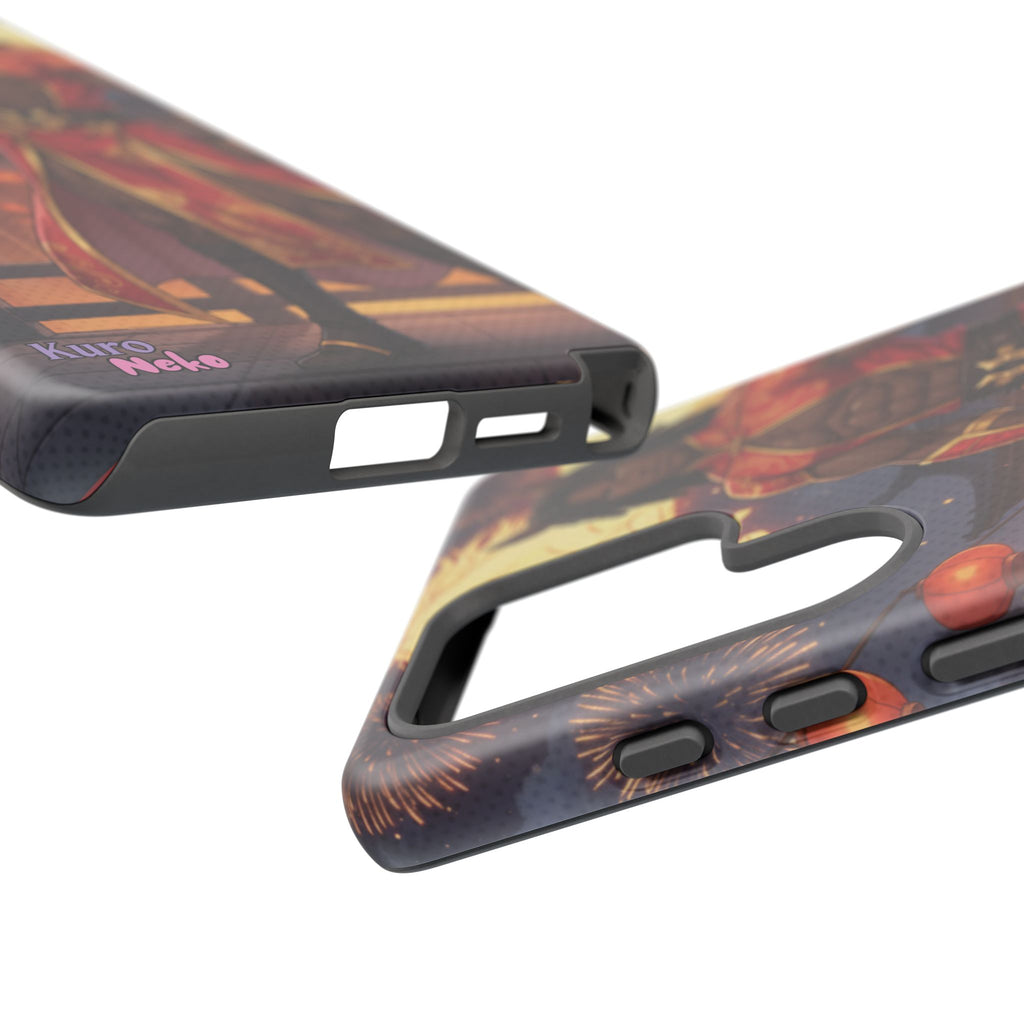 Coque RYO husbando Année du Cheval finition brillante couleurs rouge or iPhone Samsung
