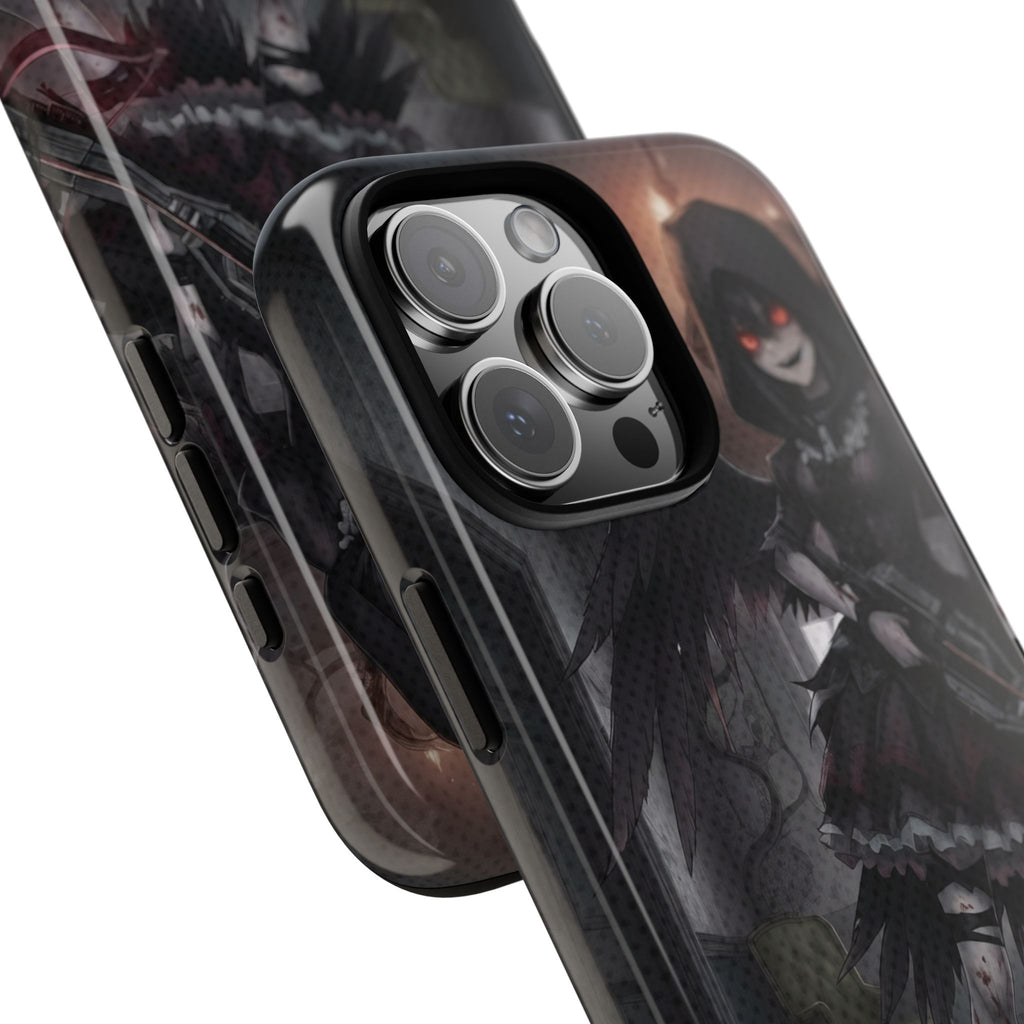 Anime Phone Case – Mad as Yoru Crow Waifu Kemonomimi featuring gothic design and haunting imagery.