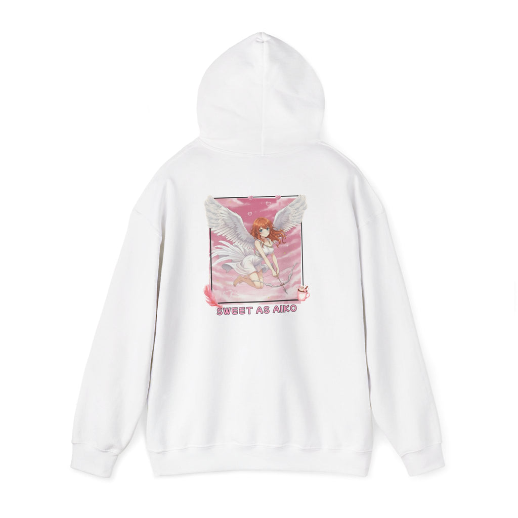 Hoodie anime AIKO Muse Cygne & Douceur Pastel - Hoodie AIKO Sweet as AIKO avec motif cygne et ailes, design pastel romantique