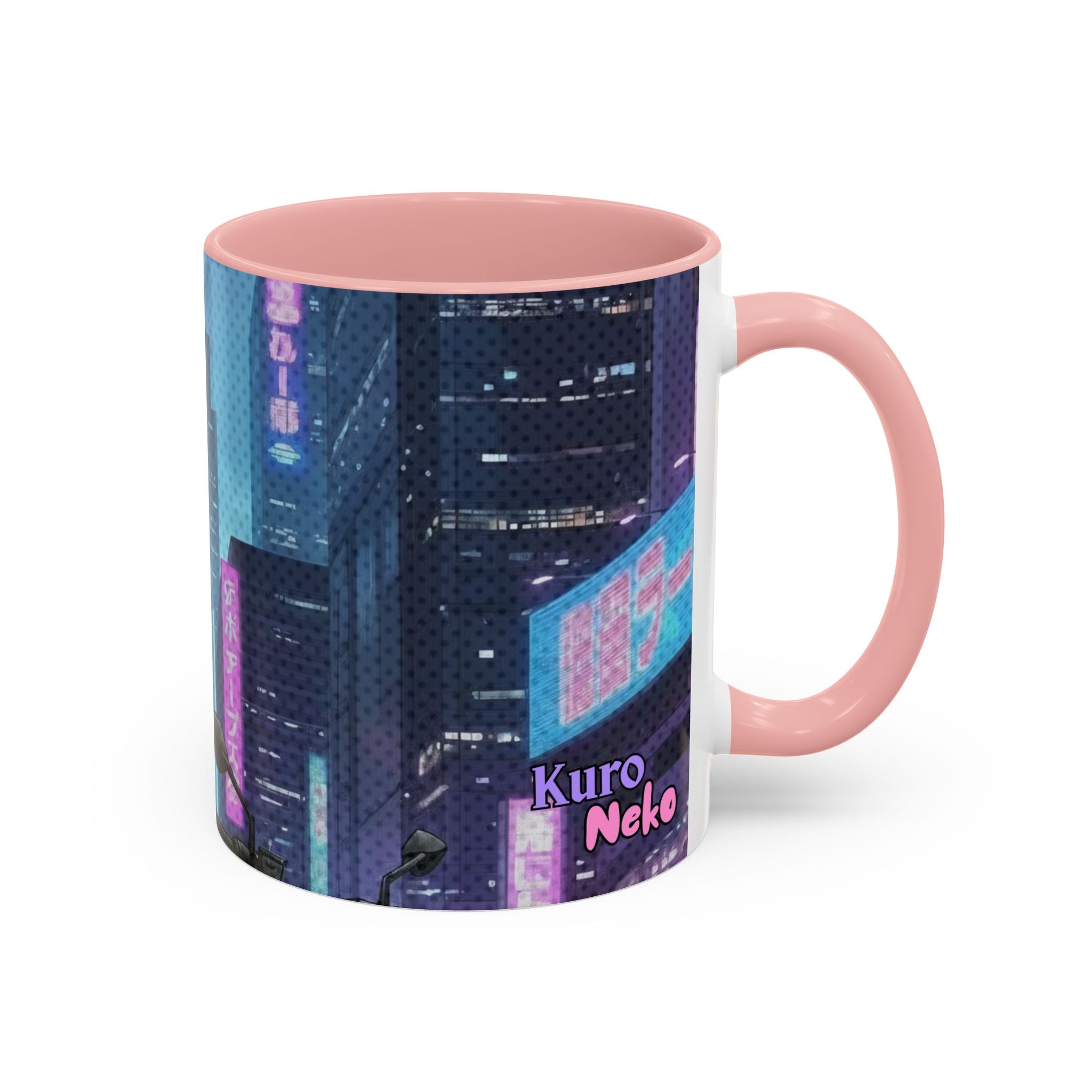Mug Anime HANKO Style Cyberpunk & Chatte Rebelle