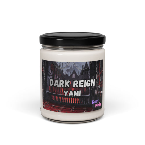 Bougie Anime YAMI Dark Reign Yami dans un pot élégant, ambiance gothique et mystérieuse.