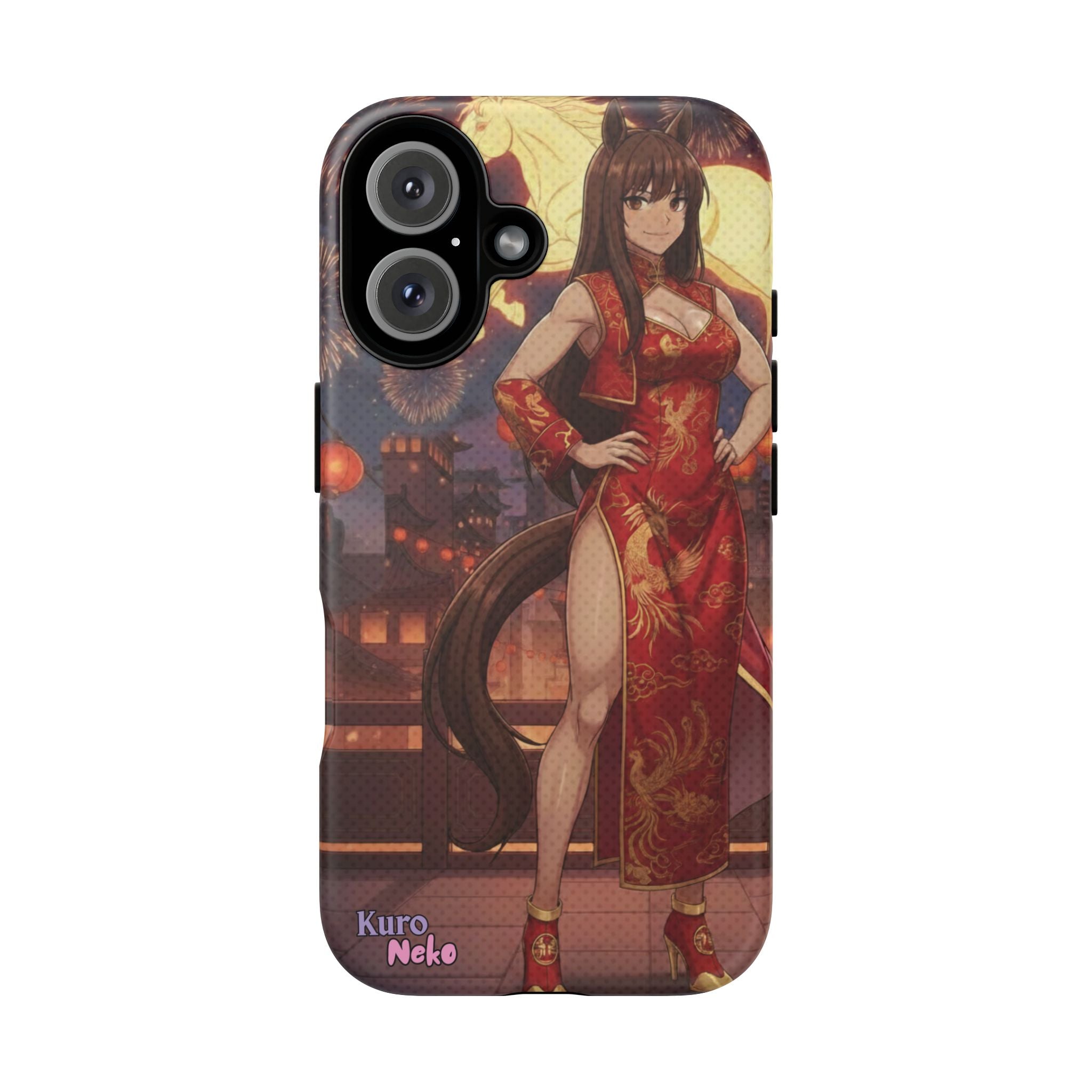 Coque téléphone AKARI waifu cheval Année du Cheval 2026 zodiaque chinois iPhone Samsung protection double couche
