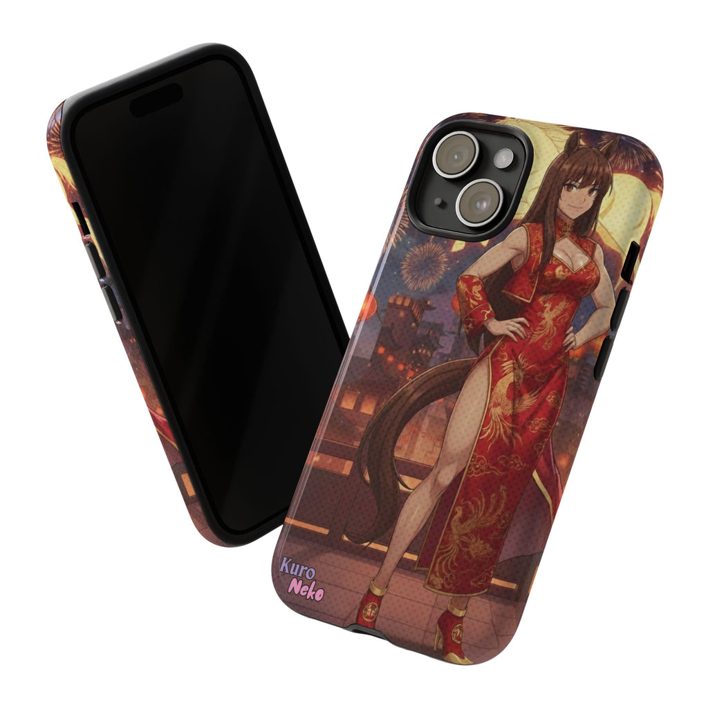 Coque téléphone AKARI waifu cheval Année du Cheval 2026 zodiaque chinois iPhone Samsung protection double couche
