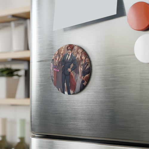 aimant anime Kaito - Renard kemonomimi en suit sur frigo, affiche votre style business