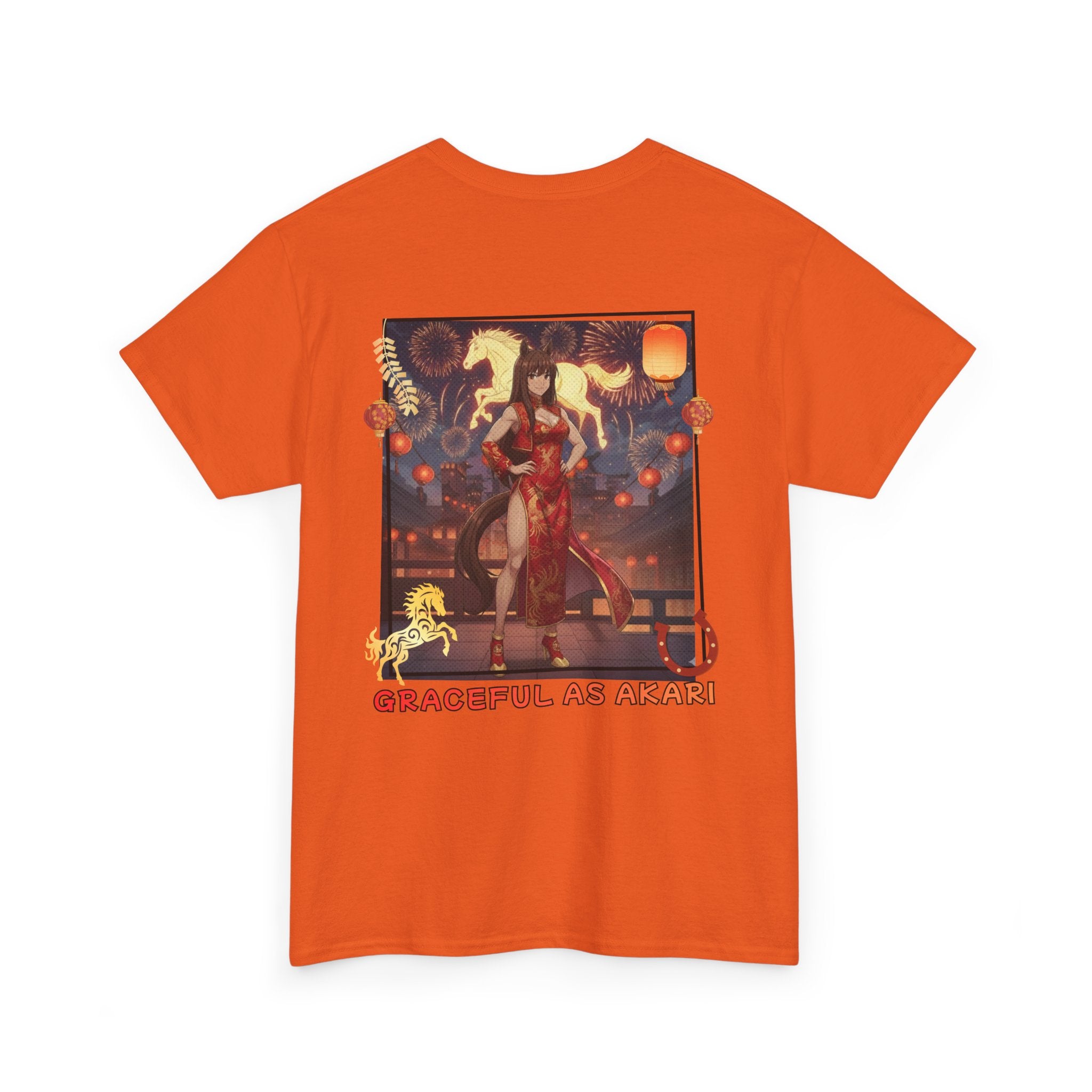 T-shirt Anime AKARI avec design d'Akari dansant, thème zodiaque et couleurs vives.